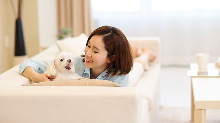 포토 JPG 스튜디오촬영 전신 한마리 우먼라이프 여자 반려견 여유 엎드리기 휴식 실내 한명 미소 성인 30대 소파 한국인 강아지 반려 여자만 성인여자한명만 펫팸족 국내포토 1 라이프스타일 감정 컨셉 의자 모션 표정 사람 동양인 내부 장년 반려동물 개 신조어 여자한명만 성인여자만 파일형식