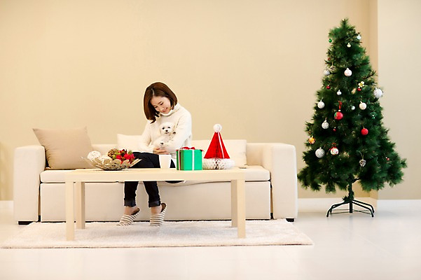 포토 JPG 스튜디오촬영 전신 한마리 우먼라이프 여자 여유 크리스마스 휴식 실내 한명 앉기 성인 앞모습 30대 소파 크리스마스트리 한국인 강아지 반려 여자만 성인여자한명만 펫팸족 국내포토 1 라이프스타일 기념일 감정 뷰포인트 컨셉 의자 모션 사람 동양인 내부 장년 반려동물 개 신조어 여자한명만 성인여자만 파일형식