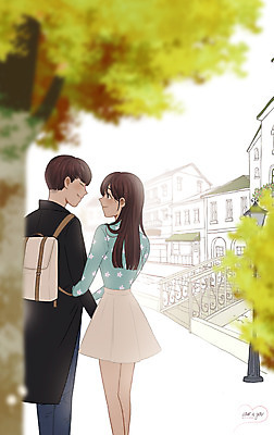 주간 PSD 커플 여자 남자 데이트 일러스트 함께함 사랑 성인 야외 두명 건물 팔짱 다정 만화 설레임 국내일러스트 자연요소 건축물 감정 컨셉 관계 모션 사람 파일형식