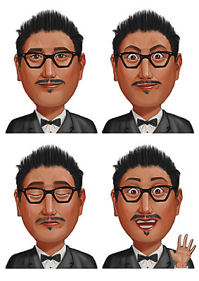 PSD 남자 감정 일러스트 수염 표정 사람 정장 턱시도 여러명 성인 세트 눈감음 분노 눈물 안녕 안경낌 국내일러스트 옷 안경 다수 모션 인사 파일형식