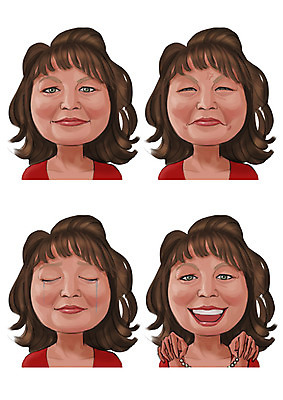 PSD 여자 감정 중년 일러스트 표정 미소 사람 여러명 성인 세트 파마 찡그림 눈물 진주목걸이 국내일러스트 헤어스타일 다수 목걸이 진주_보석 파일형식