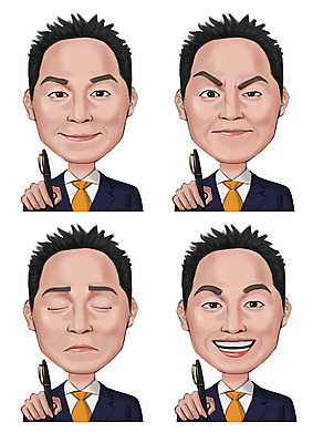 PSD 남자 감정 일러스트 표정 미소 사람 동양인 정장 여러명 성인 세트 볼펜 눈감음 찡그림 국내일러스트 옷 다수 모션 인종 펜 파일형식