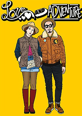 전신 PSD 커플 영어 여자 패션 남자 일러스트 함께함 사랑 성인 두명 선글라스 다정 조끼 주머니손 카우보이모자 국내일러스트 문자 모자_잡화 감정 안경 컨셉 관계 모션 사람 외투 파일형식