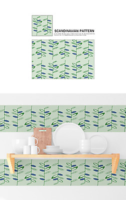 백그라운드 잎 패턴 일러스트 자연 나뭇잎 북유럽 북유럽스타일 사람없음 자연물 목업 국내일러스트 AI파일 식물 유럽 무늬 생태계 스타일 파일형식 벡터