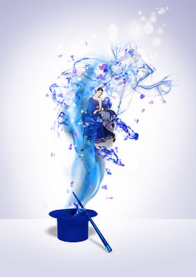 전신 PSD 서양인 외국인 편집이미지 모자 드레스 여자 한명 20대 성인 앞모습 파란색 뷰티 마술 마술봉 여자만 성인여자한명만 이미지편집 1 잡화 옷 뷰포인트 컬러 사람 인종 청년 마술도구 여자한명만 성인여자만 파일형식