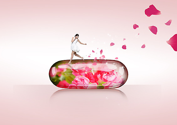 전신 PSD 서양인 외국인 편집이미지 여자 꽃잎 분홍색 한명 서기 20대 성인 옆모습 뷰티 알약 성인여자한명만 이미지편집 1 꽃 뷰포인트 컬러 모션 사람 인종 청년 약 여자한명만 성인여자만 파일형식