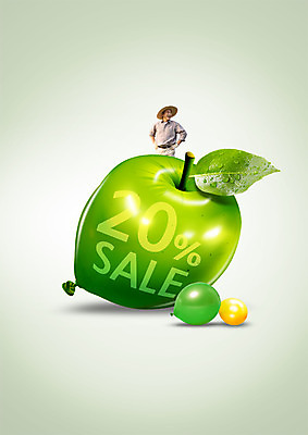 PSD 편집이미지 남자 한명 서기 상반신 성인 앞모습 쇼핑 세일 한국인 사과 풍선 성인남자한명만 이미지편집 1 뷰포인트 과일 모션 사람 동양인 남자한명만 성인남자만 파일형식