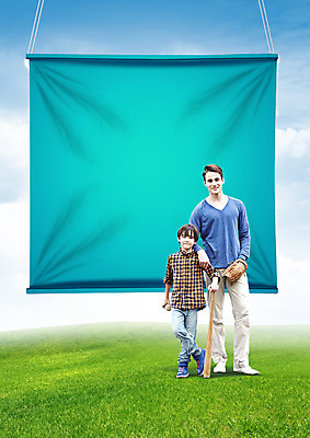 전신 PSD 서양인 외국인 편집이미지 남자 아들 가족 서기 미소 잔디 두명 앞모습 야구 아빠 천 남자만 이미지편집 식물 뷰포인트 관계 모션 표정 사람 인종 구기 직물 파일형식