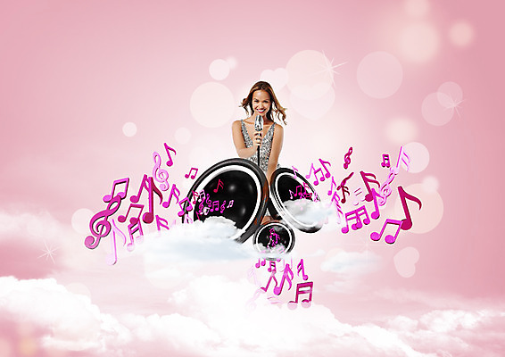 PSD 서양인 외국인 구름 편집이미지 여자 음악 음표 한명 서기 상반신 20대 성인 앞모습 스피커 가수 마이크 여자만 성인여자한명만 이미지편집 자연요소 1 기호 뷰포인트 음향기기 모션 문화예술 사람 인종 청년 음악가 여자한명만 성인여자만 파일형식