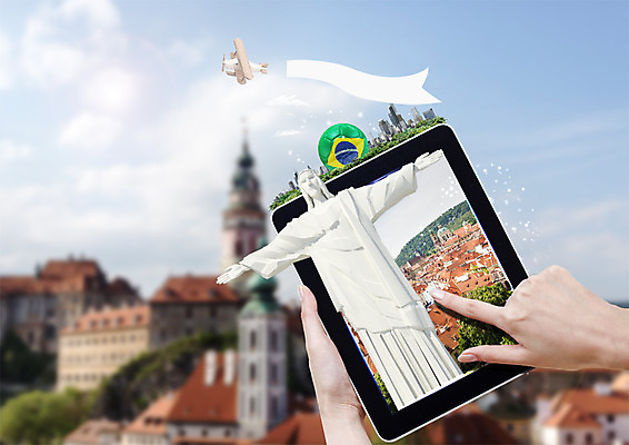 PSD 편집이미지 손 여행 한명 들기 신체부위 태블릿 브라질 예수상 이미지편집 1 모션 사람 전자제품 스마트기기 조형물 남아메리카 파일형식