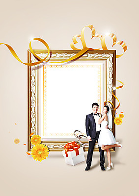 전신 PSD 서양인 외국인 편집이미지 커플 여자 남자 꽃 액자 결혼 프레임 사랑 서기 성인 두명 앞모습 성인만 이미지편집 식물 감정 뷰포인트 관계 모션 사람 인종 이벤트 파일형식