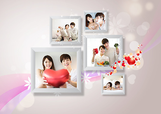PSD 편집이미지 커플 여자 남자 액자 사랑 여러명 상반신 성인 앞모습 한국인 하트 신혼 성인만 이미지편집 모양 감정 뷰포인트 다수 관계 사람 동양인 파일형식