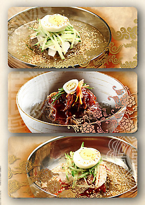 PSD 편집이미지 음식 여름음식 사람없음 물냉면 비빔냉면 제철음식 이미지편집 냉면 제철 파일형식 여름_계절