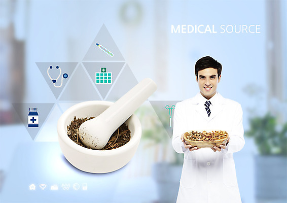 PSD 서양인 편집이미지 남자 의학 한명 서기 미소 들기 상반신 성인 앞모습 한약 막자사발 약사 성인남자한명만 이미지편집 외국인 1 뷰포인트 모션 표정 사람 약 사발 남자한명만 성인남자만 파일형식