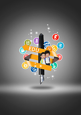 PSD 편집이미지 어린이교육 교육 남자 어린이 책가방 서기 소년 상반신 두명 앞모습 연필 만년필 한국인 계산기 트로피 메달 소년만 이미지편집 뷰포인트 가방 모션 문구용품 학용품 사람 동양인 필기구 펜 장비 상_우승 상_상패 남자만 어린이만 파일형식