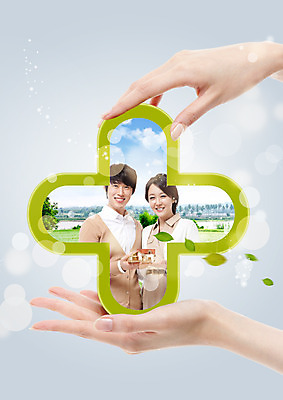 PSD 편집이미지 손 커플 여자 남자 결혼 주택 사랑 미소 들기 상반신 성인 앞모습 신체부위 세명 한국인 성인만 이미지편집 감정 뷰포인트 관계 모션 표정 사람 동양인 이벤트 건물 파일형식