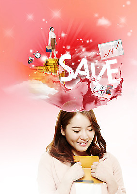 전신 PSD 편집이미지 여자 서기 미소 상반신 성인 두명 쇼핑 세일 한국인 성인여자만 이미지편집 모션 표정 사람 동양인 여자만 성인만 파일형식