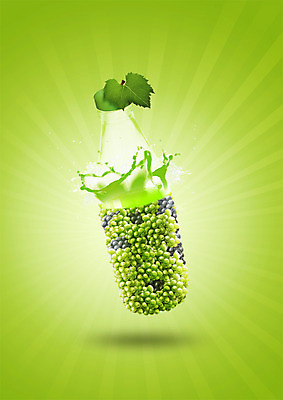 PSD 편집이미지 음식 포도 사람없음 초록색 포도주스 이미지편집 컬러 과일 과일주스 파일형식