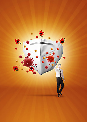 전신 PSD 편집이미지 남자 의학 마스크 한명 서기 미소 성인 앞모습 한국인 바이러스 성인남자한명만 이미지편집 1 뷰포인트 모션 표정 사람 동양인 남자한명만 성인남자만 파일형식