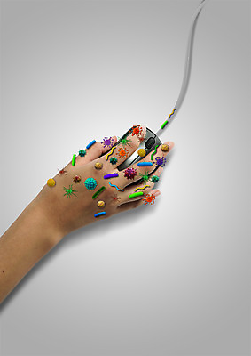 PSD 편집이미지 손 의학 한명 신체부위 마우스 바이러스 박테리아 이미지편집 1 사람 컴퓨터용품 파일형식