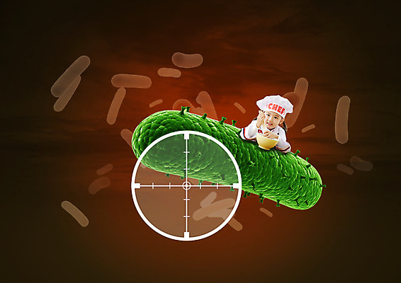 PSD 편집이미지 여자 어린이 의학 한명 미소 상반신 앞모습 요리사 한국인 바이러스 목표 박테리아 소녀한명만 이미지편집 직업 1 뷰포인트 컨셉 표정 사람 동양인 여자한명만 소녀만 파일형식