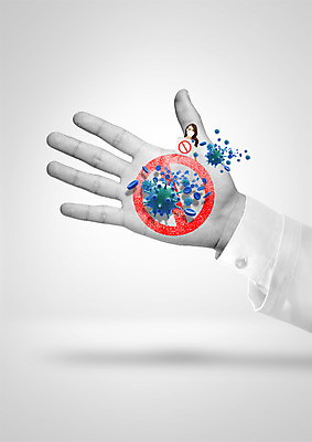 PSD 편집이미지 손 여자 의학 마스크 상반신 두명 신체부위 한국인 금지 바이러스 박테리아 성인여자만 이미지편집 사람 동양인 여자만 성인만 파일형식