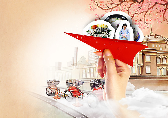 PSD 외국인 편집이미지 손 여자 들기 상반신 두명 신체부위 일본 굴 기모노 종이비행기 인력거 성인여자만 이미지편집 아시아 모션 어패류 사람 인종 일본전통의상 종이접기 여자만 성인만 파일형식