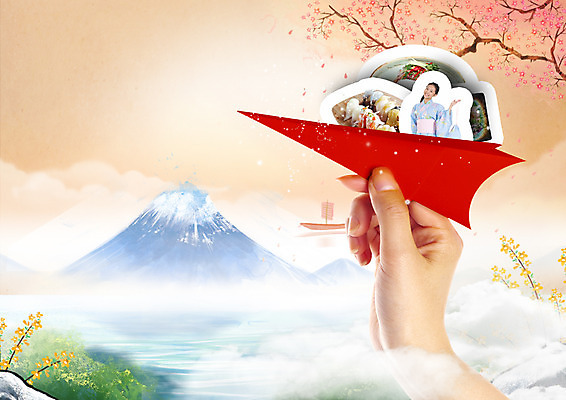 PSD 외국인 편집이미지 손 여자 들기 상반신 두명 신체부위 일본 기모노 종이비행기 후지산 성인여자만 이미지편집 아시아 모션 산 사람 인종 세계문화유산 일본전통의상 종이접기 여자만 성인만 파일형식