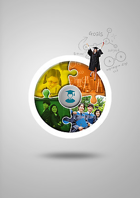 전신 PSD 편집이미지 학생 여자 교육 남자 어린이 대학생 학사모 졸업 청소년 여러명 상반신 20대 성인 앞모습 한국인 퍼즐 이미지편집 모자_잡화 뷰포인트 다수 사람 동양인 청년 파일형식