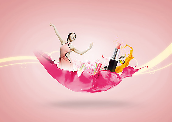 PSD 편집이미지 여자 분홍색 나비 한명 상반신 20대 성인 앞모습 뷰티 한국인 립스틱 성인여자한명만 이미지편집 1 뷰포인트 컬러 곤충 사람 동양인 청년 화장품 여자한명만 성인여자만 파일형식