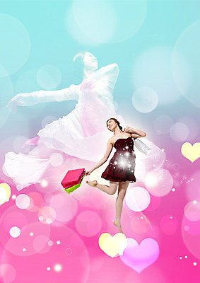 전신 PSD 편집이미지 여자 한명 들기 성인 옆모습 쇼핑 쇼핑백 점프 한국인 하트 성인여자한명만 이미지편집 모양 1 뷰포인트 가방 모션 사람 동양인 여자한명만 성인여자만 파일형식