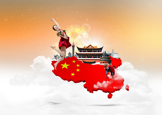 전신 PSD 편집이미지 여자 여행 한명 미소 성인 옆모습 점프 중국 한국인 오성홍기 성인여자한명만 이미지편집 1 아시아 뷰포인트 모션 표정 사람 동양인 국기 여자한명만 성인여자만 파일형식