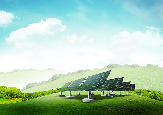 PSD 편집이미지 하늘 잔디 사람없음 환경 그린에너지 태양에너지 이미지편집 식물 에너지 파일형식