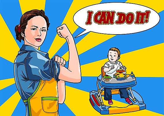 PSD 우먼라이프 영어 여자 남자 말풍선 일러스트 엄마 성인 두명 아기용품 아기 주부 국내일러스트 문자 라이프스타일 가족 사람 오브젝트 파일형식