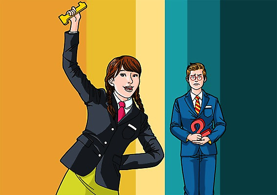 PSD 학생 우먼라이프 여자 남자 교복 일러스트 청소년 두명 우승 국내일러스트 라이프스타일 옷 사람 최고 파일형식