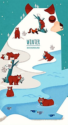 PSD 나무 동물 호수 백그라운드 겨울 일러스트 어류 사람없음 야외 눈 풀잎 부엉이 레서판다 불곰 자연물 겨울배경 국내일러스트 자연요소 식물 계절 잎 포유류 자연 조류 날씨 수중동물 풀_식물 파일형식