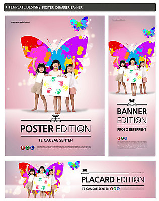 전신 PSD 템플릿 배너 배너템플릿 여자 어린이교육 가로배너 ZIP 포스터 세로배너 어린이 나비 손바닥 미술 서기 앞모습 세명 세트 물감 한국인 현수막 얼룩 색칠 손바닥찍기 손 교육 뷰포인트 곤충 모션 문화예술 사람 동양인 가로 세로 미술도구 파일형식