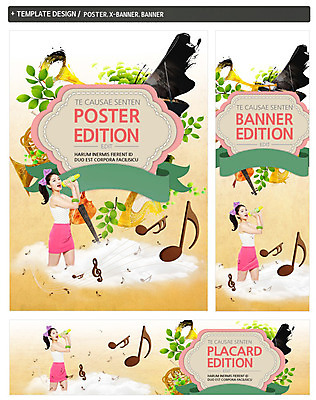 PSD 템플릿 배너 배너템플릿 여자 가로배너 ZIP 포스터 세로배너 악기 음악 음표 노래 문화예술 한명 20대 성인 세트 한국인 현수막 복고 1 기호 사람 동양인 청년 가로 세로 파일형식
