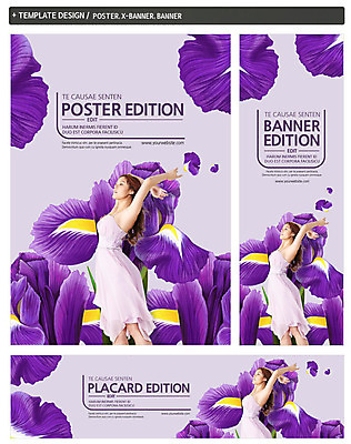 PSD 템플릿 배너 배너템플릿 원피스 여자 가로배너 꽃 ZIP 포스터 세로배너 여러송이 한명 서기 동양인 상반신 성인 세트 보라색 현수막 식물 1 옷 컬러 다수 모션 사람 인종 가로 세로 파일형식