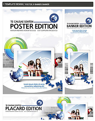 PSD 템플릿 배너 알파벳 배너템플릿 여자 어린이교육 가로배너 ZIP 포스터 세로배너 지구 어린이 앉기 책 세명 세트 태블릿 독서 한국인 현수막 영어 교육 모션 사람 동양인 가로 세로 전자제품 스마트기기 파일형식