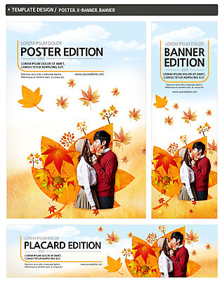 PSD 템플릿 배너 커플 배너템플릿 여자 남자 가로배너 ZIP 포스터 세로배너 단풍 낙엽 키스 상반신 20대 성인 두명 옆모습 세트 눈감음 한국인 가을 현수막 입가림 계절 뷰포인트 잎 관계 모션 사람 동양인 청년 가로 세로 가림 애정표현 파일형식