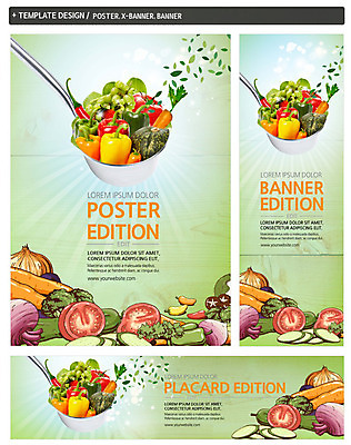 PSD 템플릿 배너 배너템플릿 가로배너 ZIP 포스터 세로배너 음식 채소 식재료 종류 사람없음 세트 숟가락 다양 현수막 유기농 웰빙 다수 수저 가로 세로 파일형식