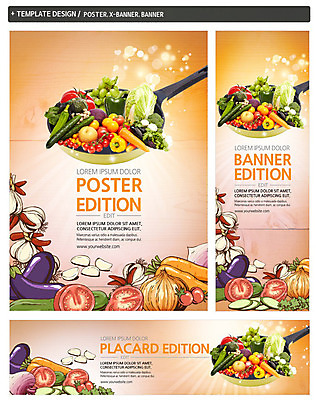 PSD 템플릿 배너 배너템플릿 가로배너 ZIP 포스터 세로배너 음식 채소 식재료 종류 사람없음 세트 다양 현수막 프라이팬 유기농 웰빙 다수 주방용품 가로 세로 파일형식