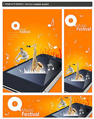 PSD 템플릿 배너 배너템플릿 남자 가로배너 실루엣 ZIP 포스터 세로배너 음악 음표 문화예술 여러명 성인 스마트폰 세트 현수막 군중 색소폰 이퀄라이저 기호 다수 촬영기법 사람 가로 세로 핸드폰 스마트기기 목관악기 파일형식