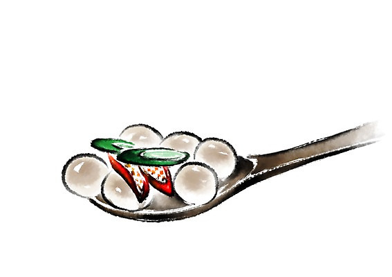 PSD 한국전통 음식 일러스트 캘리그라피 사람없음 숟가락 전통음식 떡국 조랭이떡 한숟가락 국내일러스트 1 전통 한식 떡 한국 수저 파일형식