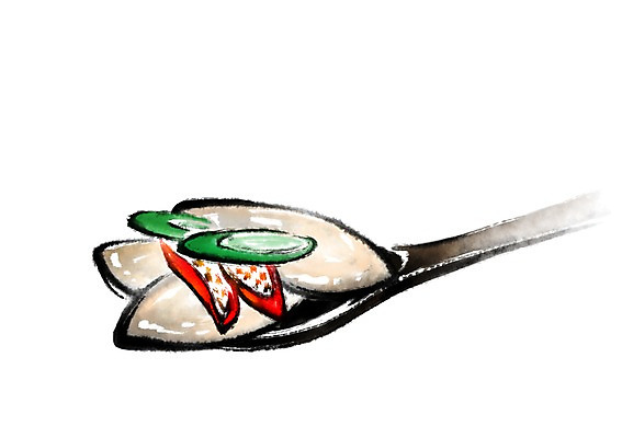 PSD 한국전통 음식 일러스트 캘리그라피 사람없음 숟가락 전통음식 떡국 한숟가락 국내일러스트 1 전통 한식 한국 수저 파일형식