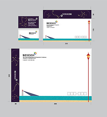 템플릿 바다 가로등 명함 서류봉투 등대 사람없음 세트 패키지 봉투템플릿 우편봉투 비즈디자인 이미지템플릿 AI파일 공공시설 봉투 우편물 파일형식 벡터