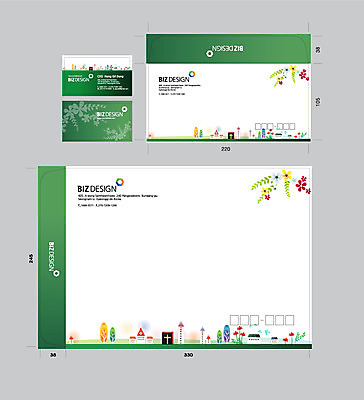 템플릿 꽃 명함 서류봉투 사람없음 건물 초록색 세트 패키지 봉투템플릿 우편봉투 비즈디자인 이미지템플릿 AI파일 식물 건축물 컬러 봉투 우편물 파일형식 벡터