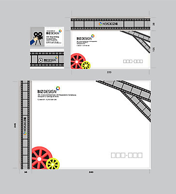 템플릿 명함 서류봉투 사람없음 세트 필름 영화 패키지 봉투템플릿 우편봉투 비즈디자인 이미지템플릿 AI파일 문화예술 봉투 우편물 파일형식 벡터