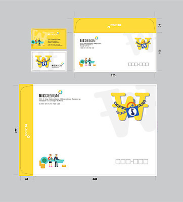 전신 템플릿 여자 남자 명함 서류봉투 자물쇠 성인 두명 금융 세트 노란색 동전 비즈니스맨 비즈니스우먼 원화 패키지 봉투템플릿 우편봉투 비즈디자인 이미지템플릿 AI파일 컬러 돈 비즈니스 봉투 사람 경제 직장인 우편물 파일형식 벡터